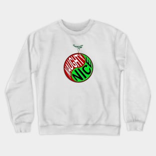 Yin Yang Naughty Nice Christmas Ornament Crewneck Sweatshirt